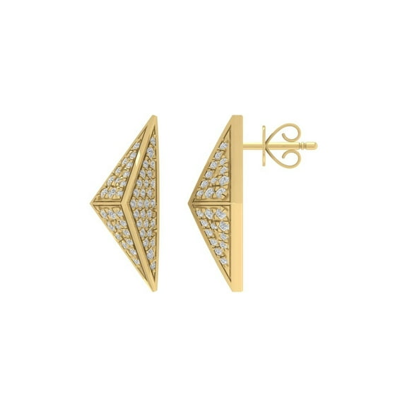 ARAIYA FINE JEWELRY 10K Yellow Gold Diamond Stud Earrings (1/2 cttw, I2-I3 Clarity, I-J Color)
