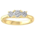 thumbnail image 1 of ARAIYA FINE JEWELRY 10K Yellow Gold Diamond Three Stone Engagement Ring (1 cttw, I-J Color, I2-I3 Clarity) Size 9.5, 1 of 4
