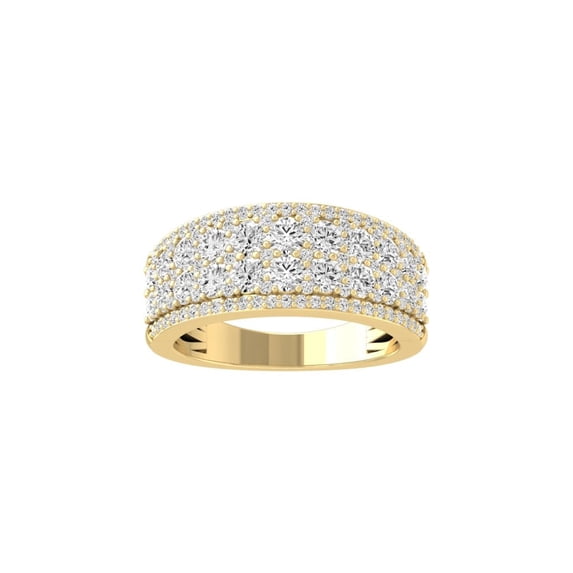 ARAIYA FINE JEWELRY 10K Yellow Gold Diamond Wedding Anniversary Band Ring (1 1/2 cttw, I-J Color, I2-I3 Clarity) Size 8.5