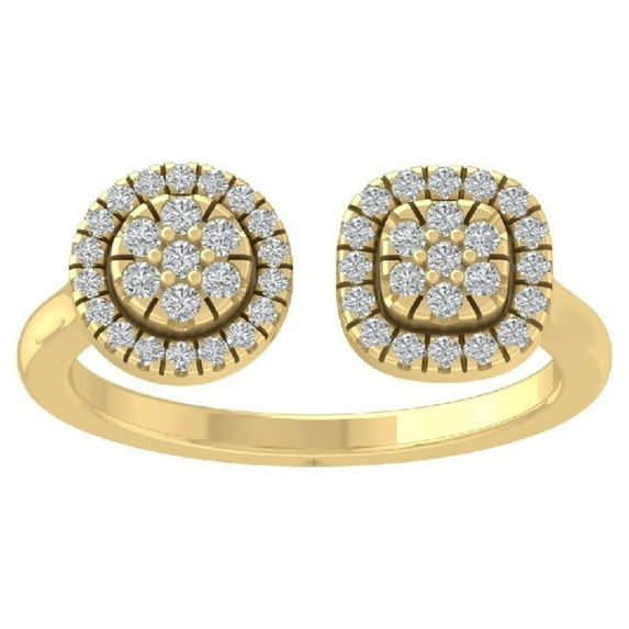ARAIYA FINE JEWELRY 10K Yellow Gold Diamond Wedding Band Ring (1/3 cttw, I-J Color, I2-I3 Clarity) Size 10