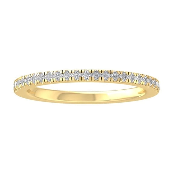 ARAIYA FINE JEWELRY 10K Yellow Gold Diamond Wedding Band Ring (3/4 cttw, I-J Color, I2-I3 Clarity) Size 8