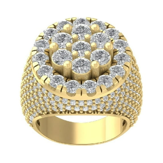 ARAIYA FINE JEWELRY 10K Yellow Gold Diamond Wedding Band Ring (8 3/4 cttw, I-J Color, I2-I3 Clarity) Size 7