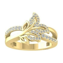 ARAIYA FINE JEWELRY 10K Yellow Gold Diamond life Band Ring (1/3 cttw, I-J Color, I2-I3 Clarity) Size 8