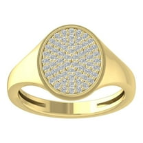 ARAIYA FINE JEWELRY 10K Yellow Gold Lab-Grown Diamond Anniversary Ring (1/45 cttw Round-shape Lab-Grown Diamonds (D-F Color, VS Clarity) Size 6