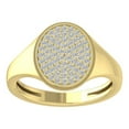thumbnail image 1 of ARAIYA FINE JEWELRY 10K Yellow Gold Lab-Grown Diamond Anniversary Ring (1/45 cttw Round-shape Lab-Grown Diamonds (D-F Color, VS Clarity) Size 7.5, 1 of 5