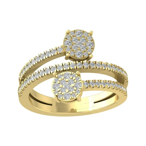 ARAIYA FINE JEWELRY 10K Yellow Gold Lab Grown Diamond Band Ring (1/2 cttw, D-F Color, VS Clarity), Size 8.5