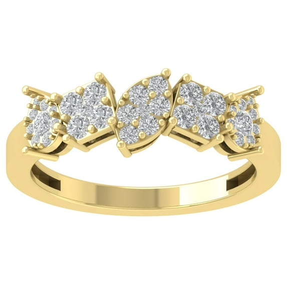 ARAIYA FINE JEWELRY 10K Yellow Gold Lab Grown Diamond Band Ring (1/2 cttw, D-F Color, VS Clarity), Size 8
