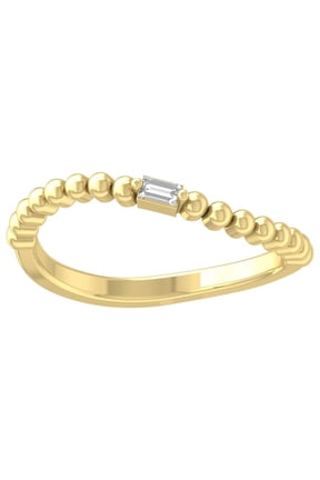 FINE JEWELRY 10K Yellow Gold Lab Grown Diamond Band Ring (1/20 cttw, D-F Color, VS Clarity), Size 5.5