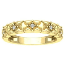 ARAIYA FINE JEWELRY 10K Yellow Gold Lab Grown Diamond Band Ring (1/20 cttw, D-F Color, VS Clarity), Size 7