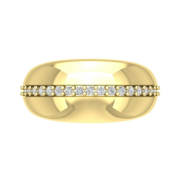 ARAIYA FINE JEWELRY 10K Yellow Gold Lab Grown Diamond Band Ring (1/3 cttw, D-F Color, VS Clarity), Size 5.5