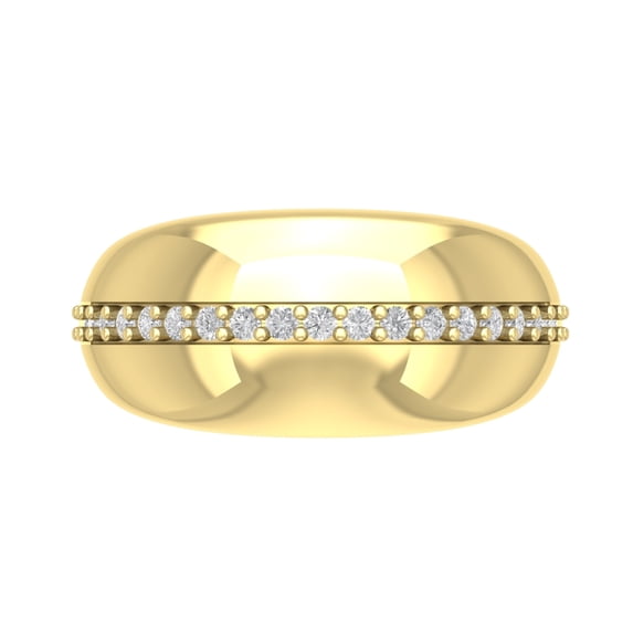 ARAIYA FINE JEWELRY 10K Yellow Gold Lab Grown Diamond Band Ring (1/3 cttw, D-F Color, VS Clarity), Size 7.5