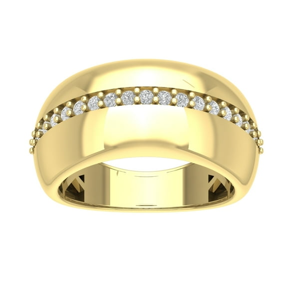 ARAIYA FINE JEWELRY 10K Yellow Gold Lab Grown Diamond Band Ring (1/3 cttw, D-F Color, VS Clarity), Size 9