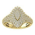 thumbnail image 1 of ARAIYA FINE JEWELRY 10K Yellow Gold Lab Grown Diamond Cluster Band Ring (1 1/2 cttw, D-F Color, VS Clarity), Size 7.5, 1 of 5