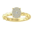 thumbnail image 1 of ARAIYA FINE JEWELRY 10K Yellow Gold Lab Grown Diamond Cluster Band Ring (1/4 cttw, D-F Color, VS Clarity), Size 7, 1 of 5