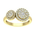 thumbnail image 1 of ARAIYA FINE JEWELRY 10K Yellow Gold Lab Grown Diamond Cluster Band Ring (5/8 cttw, D-F Color, VS Clarity), Size 8.5, 1 of 5