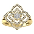 thumbnail image 1 of ARAIYA FINE JEWELRY 10K Yellow Gold Lab Grown Diamond Cluster Ring (1/2 cttw, D-F Color, VS1 Clarity) Size 10, 1 of 4