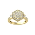 thumbnail image 1 of ARAIYA FINE JEWELRY 10K Yellow Gold Lab Grown Diamond Cluster Ring (5/8 cttw, D-F Color, VS1 Clarity) Size 8, 1 of 4