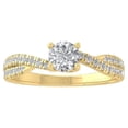 thumbnail image 1 of ARAIYA FINE JEWELRY 10K Yellow Gold Lab Grown Diamond Engagement Ring (1 1/4 cttw, D-F Color, VS Clarity) Size 7, 1 of 4