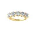 thumbnail image 1 of ARAIYA FINE JEWELRY 10K Yellow Gold Lab Grown Diamond Five-Stone Wedding Band Ring (1 1/2 cttw, D-E Color, VS Clarity) Size 5, 1 of 6