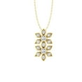 thumbnail image 1 of Araiya Fine Jewelry 10K Yellow Gold Lab-Grown Diamond Flower Pendant for Women with Gold Plated Silver Cable Chain Necklace (1/3 cttw, VS1 Clarity, D-F Color) 18inch, 1 of 4