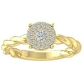thumbnail image 1 of ARAIYA FINE JEWELRY 10K Yellow Gold Lab Grown Diamond Halo Band Ring (1/3 cttw, D-F Color, VS Clarity), Size 9, 1 of 5