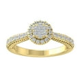 thumbnail image 1 of ARAIYA FINE JEWELRY 10K Yellow Gold Lab Grown Diamond Halo Band Ring (5/8 cttw, D-F Color, VS Clarity), Size 5.5, 1 of 5