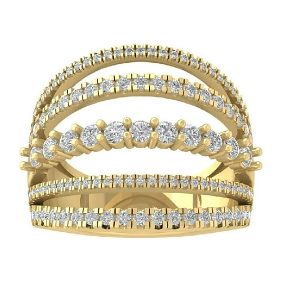 ARAIYA FINE JEWELRY 10K Yellow Gold Lab Grown Diamond Wedding Band Ring (1 1/2 cttw, D-F Color, VS Clarity) Size 6.5