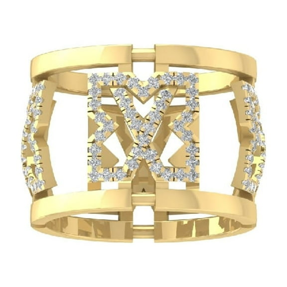 ARAIYA FINE JEWELRY 10K Yellow Gold Lab Grown Diamond Wedding Band Ring (1/2 cttw, D-F Color, VS Clarity) Size 5.5