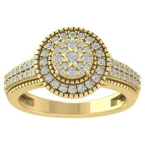 ARAIYA FINE JEWELRY 10K Yellow Gold Lab Grown Diamond Wedding Band Ring (1/2 cttw, D-F Color, VS Clarity) Size 9