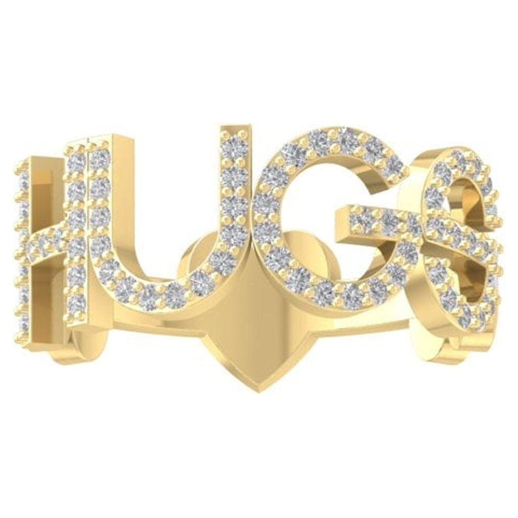 ARAIYA FINE JEWELRY 10K Yellow Gold Lab Grown Diamond Wedding Band Ring