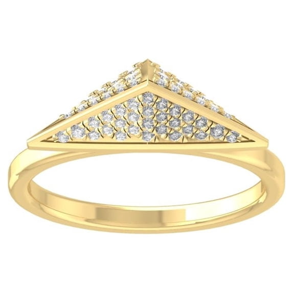 ARAIYA FINE JEWELRY 10K Yellow Gold Lab Grown Diamond Wedding Band Ring (1/4 cttw, D-F Color, VS Clarity) Size 8