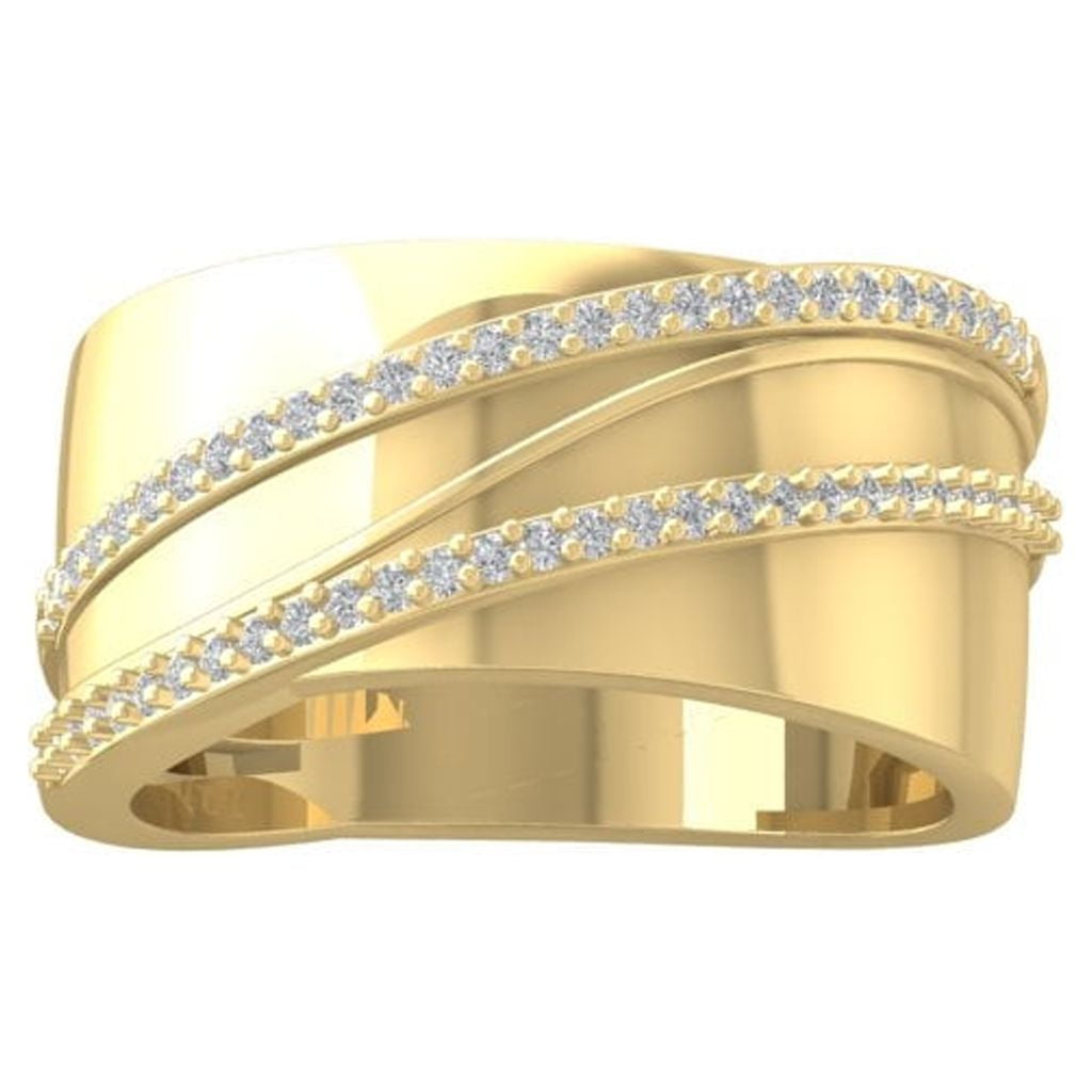 Diamond Wedding Rings For Women Set Forever Bride 10K Yellow Gold