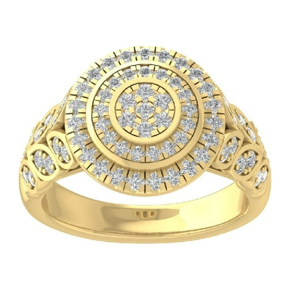 ARAIYA FINE JEWELRY 10K Yellow Gold Lab Grown Diamond Wedding Band Ring (3/4 cttw, D-F Color, VS Clarity) Size 6