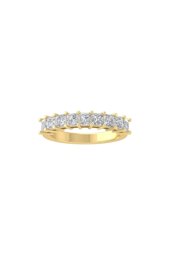 FINE JEWELRY 10K Yellow Gold Lab-Grown Diamond Wedding Ring (1 1/2 cttw, D-F Color, VS Clarity) Size 5