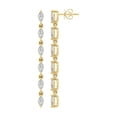 thumbnail image 1 of ARAIYA FINE JEWELRY 10K Yellow Gold Marquise-shape Diamond Dangle Earrings (1 1/3 cttw, I1 Clarity, I-J Color), 1 of 4