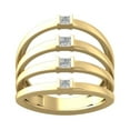 thumbnail image 1 of ARAIYA FINE JEWELRY 10K Yellow Gold Princess-shape Diamond Fashion Ring (1/3 cttw, I2-I3 Clarity, I-J Color) Size 5, 1 of 5