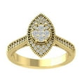 thumbnail image 1 of ARAIYA FINE JEWELRY 10K Yellow Gold Round Cluster Diamond Engagement Ring (1/2 cttw, I2-I3 Clarity, I-J Color) Size 10, 1 of 5