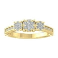 thumbnail image 1 of ARAIYA FINE JEWELRY 10K Yellow Gold Round Cluster Diamond Engagement Ring (1/2 cttw, I2-I3 Clarity, I-J Color) Size 7.5, 1 of 5