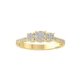 thumbnail image 1 of ARAIYA FINE JEWELRY 10K Yellow Gold Round Cluster Diamond Engagement Ring (1/3 cttw, I-J Color, I2-I3 Clarity), Size 7.5, 1 of 5