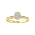 thumbnail image 1 of ARAIYA FINE JEWELRY 10K Yellow Gold Round Cluster Diamond Engagement Ring (1/3 cttw, I-J Color, I2-I3 Clarity), Size 7, 1 of 5