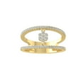 thumbnail image 1 of ARAIYA FINE JEWELRY 10K Yellow Gold Round Cluster Lab Grown Diamond Engagement Ring (1/3 cttw, VS Clarity, D-F Color) Size 6.5, 1 of 4
