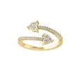 thumbnail image 1 of ARAIYA FINE JEWELRY 10K Yellow Gold Round Cluster Lab Grown Diamond Engagement Ring (1/4 cttw, VS Clarity, D-F Color) Size 9.5, 1 of 4