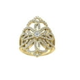 thumbnail image 1 of ARAIYA FINE JEWELRY 10K Yellow Gold Round Cluster Lab Grown Diamond Engagement Ring (1 cttw, VS Clarity, D-F Color) Size 5, 1 of 4