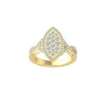 thumbnail image 1 of ARAIYA FINE JEWELRY 10K Yellow Gold Round Cluster Lab Grown Diamond Engagement Ring (1 cttw, VS Clarity, D-F Color) Size 5, 1 of 4