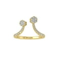 thumbnail image 1 of ARAIYA FINE JEWELRY 10K Yellow Gold Round Cluster Lab Grown Diamond Engagement Ring (3/8 cttw, VS Clarity, D-F Color) Size 7.5, 1 of 4