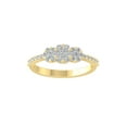 thumbnail image 1 of ARAIYA FINE JEWELRY 10K Yellow Gold Round Cluster Lab Grown Diamond Engagement Ring (5/8 cttw, VS Clarity, D-F Color) Size 8, 1 of 4