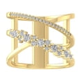 thumbnail image 1 of ARAIYA FINE JEWELRY 10K Yellow Gold Round Diamond Band Ring (1/2 cttw, I2-I3 Clarity, I-J Color) Size 8.5, 1 of 5