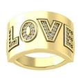 thumbnail image 1 of ARAIYA FINE JEWELRY 10K Yellow Gold Round Diamond Band Ring (1/5 cttw, I2-I3 Clarity, I-J Color) Size 9, 1 of 5