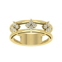 ARAIYA FINE JEWELRY 10K Yellow Gold Round Diamond Fashion Band Ring (1/3 cttw, I-J Color, I2-I3 Clarity), Size 6.5