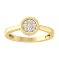 thumbnail image 1 of ARAIYA FINE JEWELRY 10K Yellow Gold Round Diamond Fashion Band Ring (1/8 cttw, I2-I3 Clarity, I-J Color) Size 9, 1 of 6